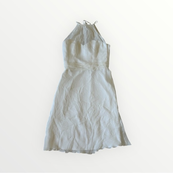 Amsale 100% Silk Minimal Wedding Dress1